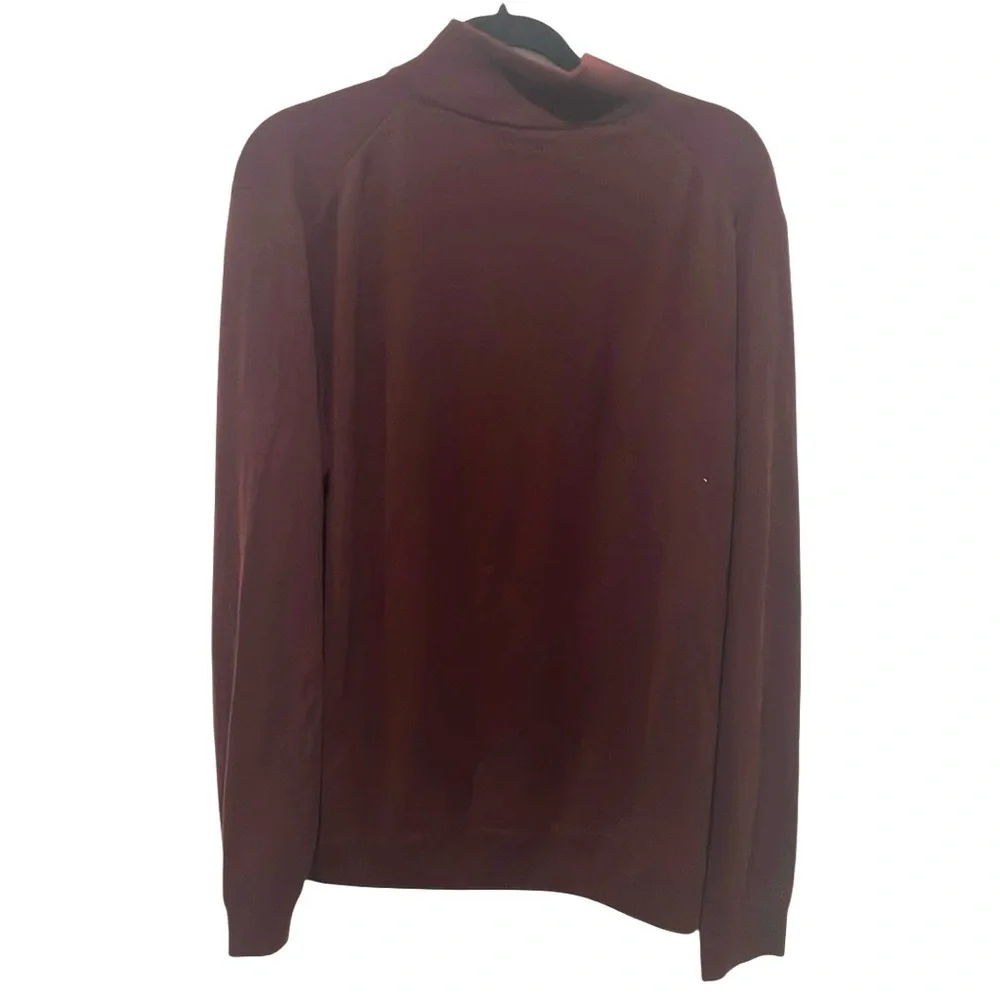 Monte Rosso men’s Italian cashmere maroon 1/4 zip sweater size XL